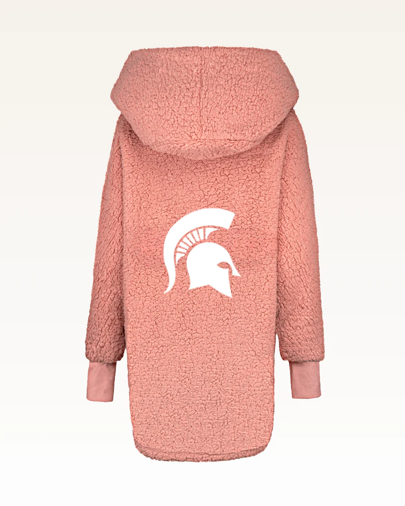 Michigan State University Chenille Logo Sherpa Lounger Jacket