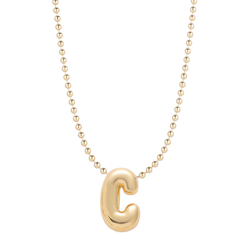Leo & Luca by Hara Mini Balloon Initial Necklace - Image 13