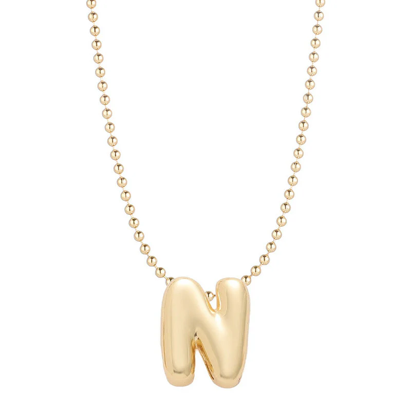 Leo & Luca by Hara Mini Balloon Initial Necklace - Image 24