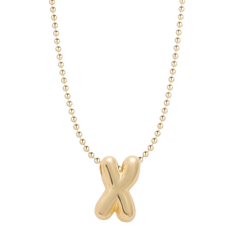 Leo & Luca by Hara Mini Balloon Initial Necklace - Image 34