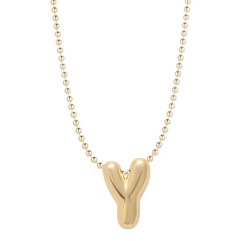 Leo & Luca by Hara Mini Balloon Initial Necklace - Image 35