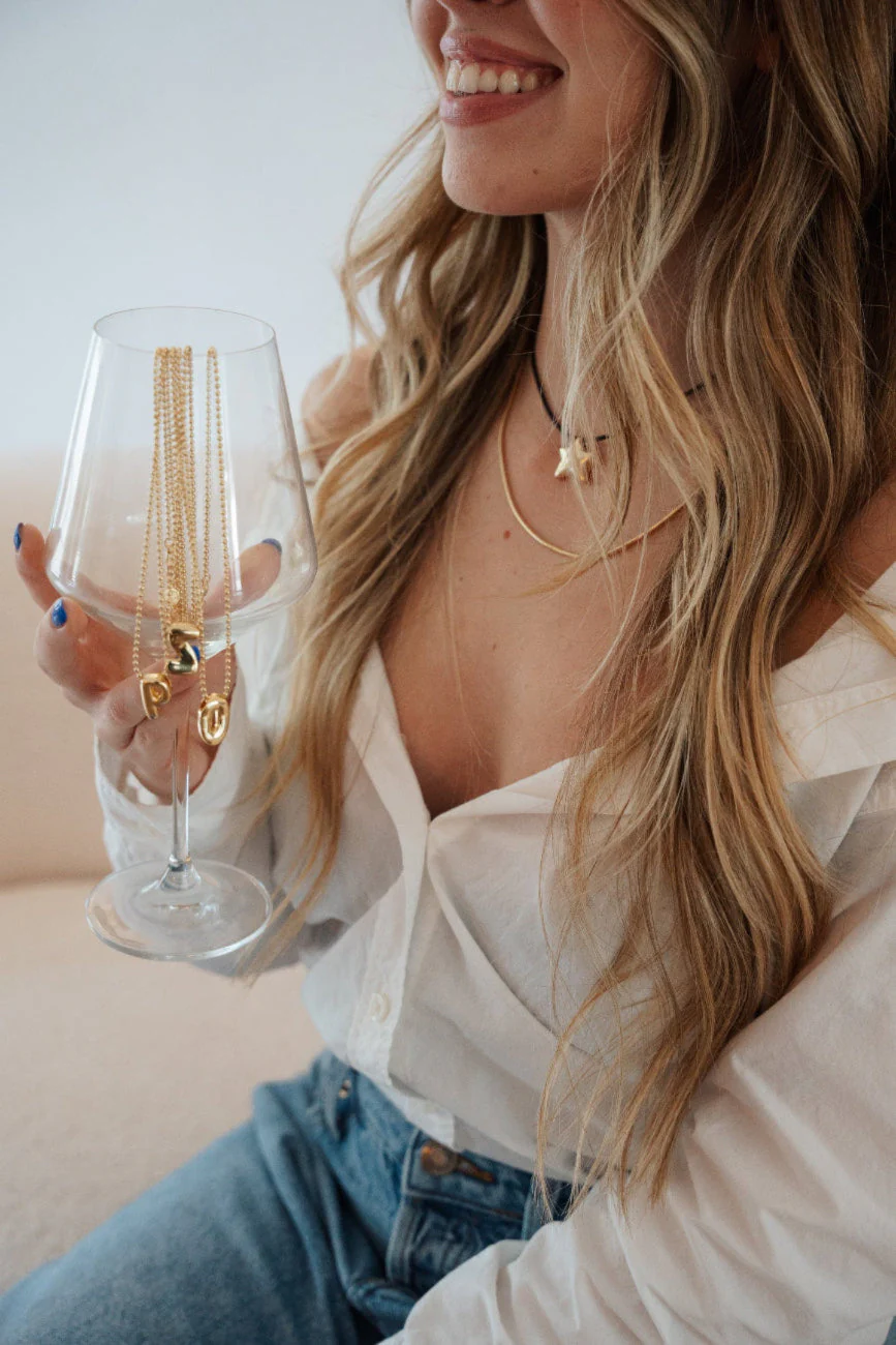 Leo & Luca by Hara Mini Balloon Initial Necklace - Image 9