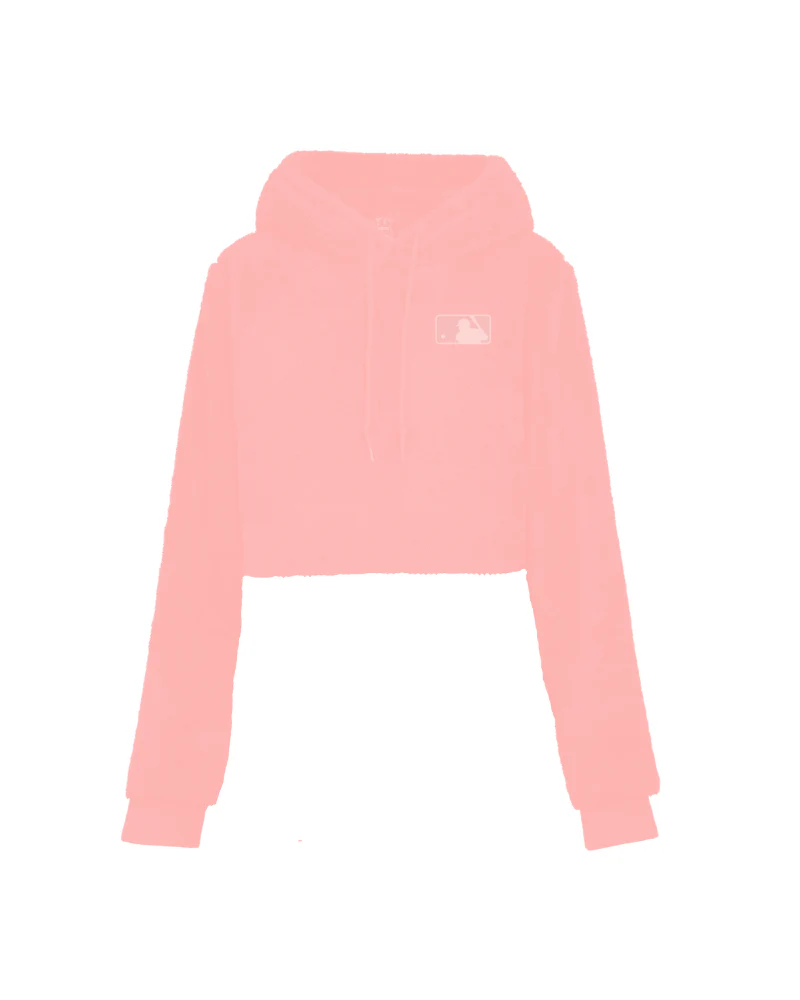 MLB Embroidered Batterman Logo Cropped Hoodie