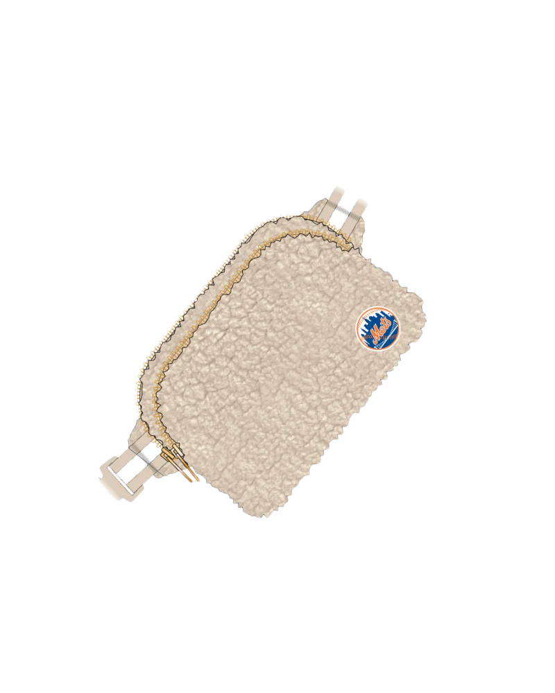 MLB Lined Mets Logo Oversized Fanny Pack
