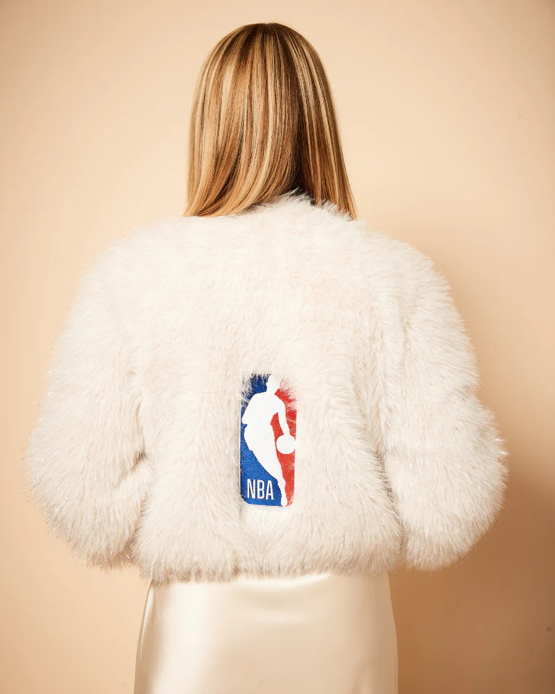 NBA Logoman Faux Fur (NBA Lined) Jacket - Image 6