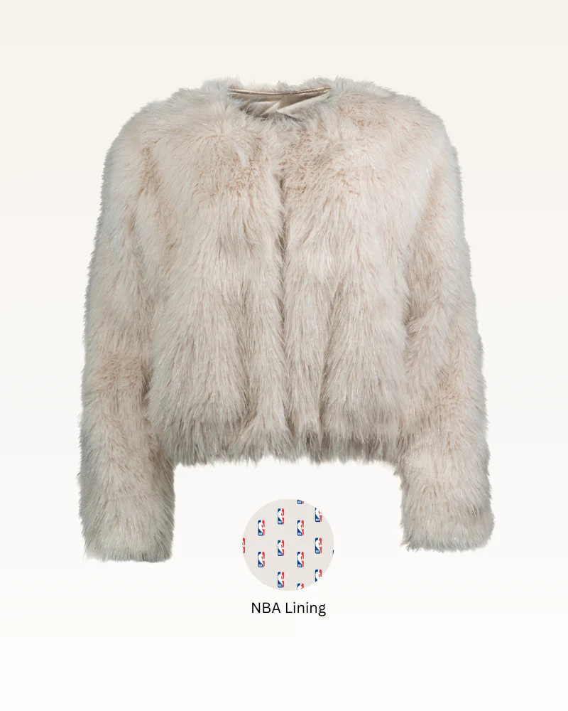 NBA Logoman Faux Fur (NBA Lined) Jacket - Image 7