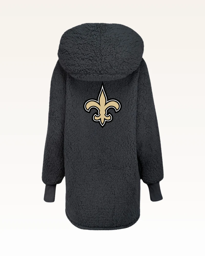 New Orleans Saints Sherpa Lounger Jacket - Image 6