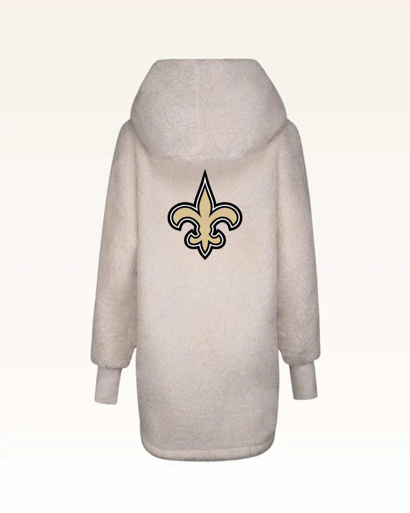 New Orleans Saints Sherpa Lounger Jacket - Image 6