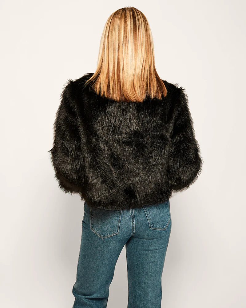 Faux Fur (Vintage Floral Lined) Jacket - Image 4
