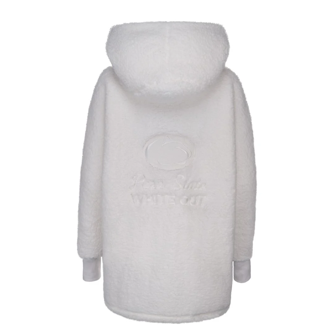 Limited Edition Penn State White Out Unisex Sherpa Lounger Jacket - Image 4