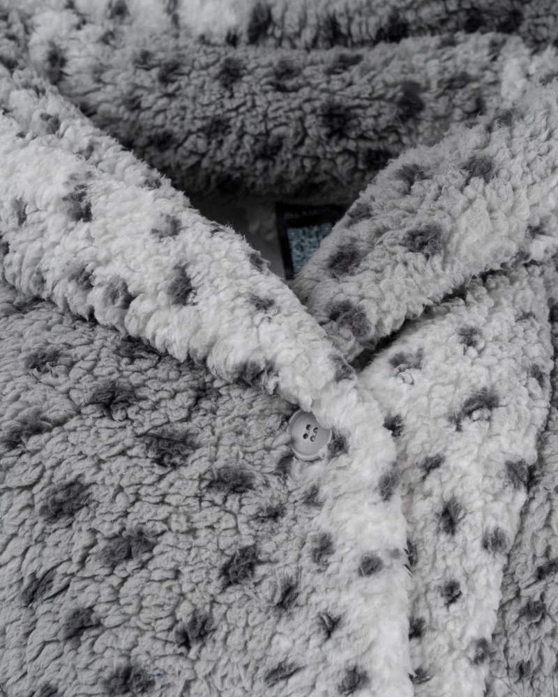 Classic Cropped Sherpa Lounger Jacket - Image 8