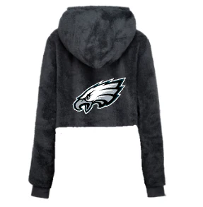 Philadelphia Eagles Logo Cropped Sherpa Hoodie