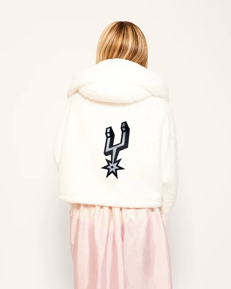 San Antonio Spurs Cropped Sherpa Lounger Jacket