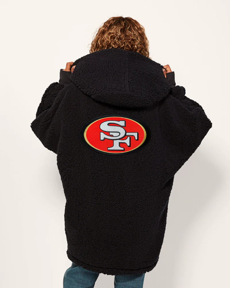 San Francisco 49ers Sherpa Lounger Jacket - Image 7
