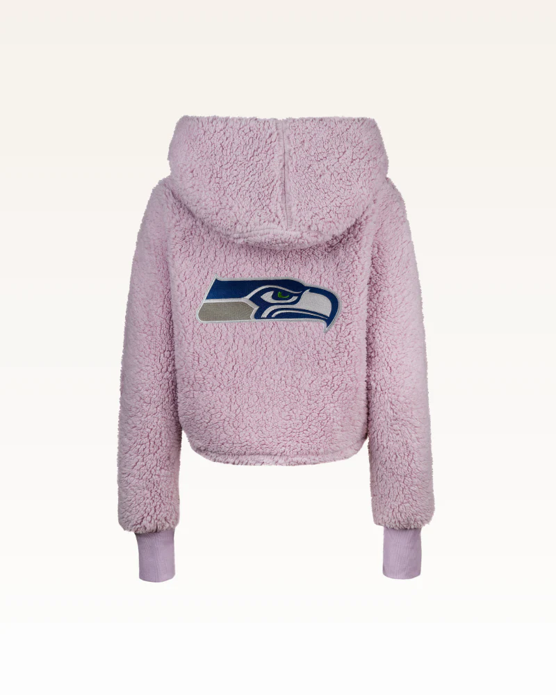 Seattle Seahawks Cropped Sherpa Lounger Jacket - Image 5
