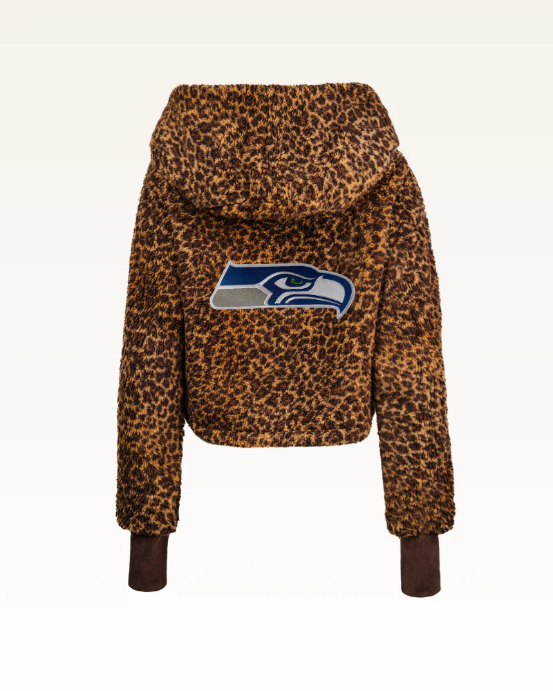Seattle Seahawks Cropped Sherpa Lounger Jacket - Image 5