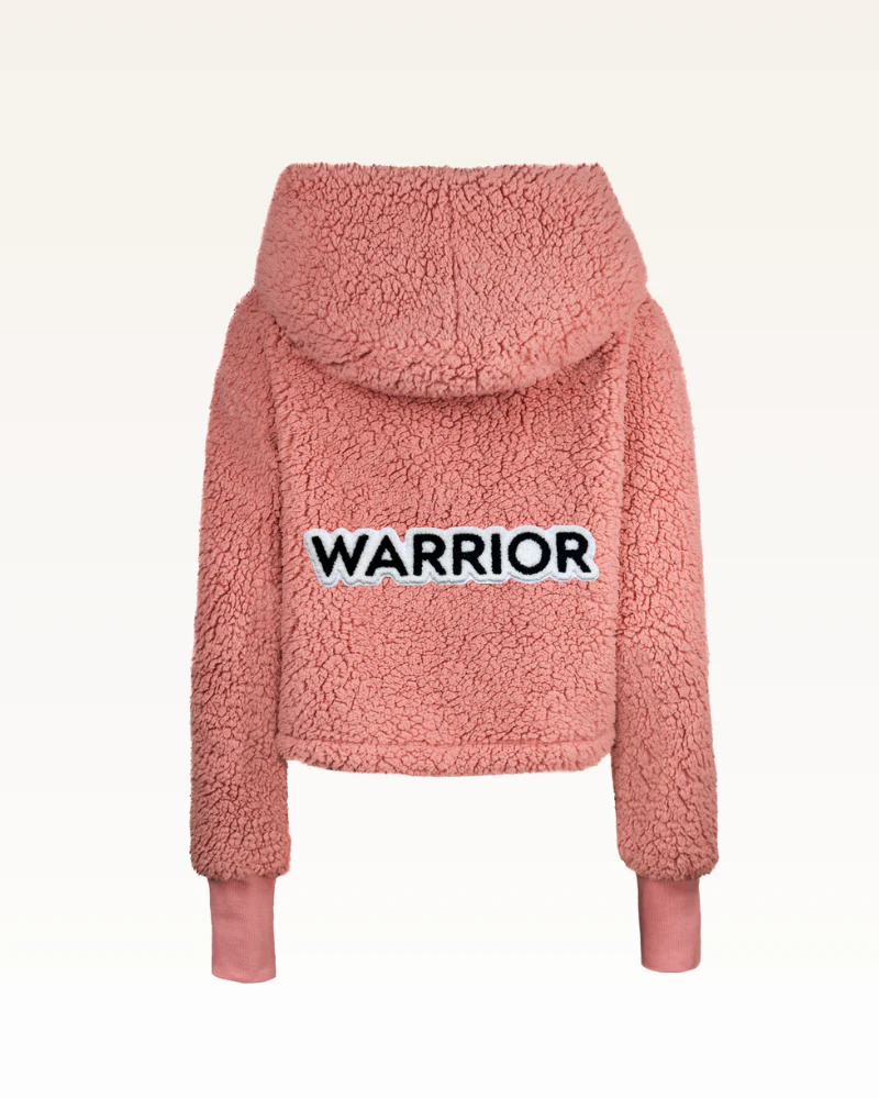 The Warrior Effect™ by Jill Martin Chenille Logo Cropped Sherpa Lounger Jacket - Image 5