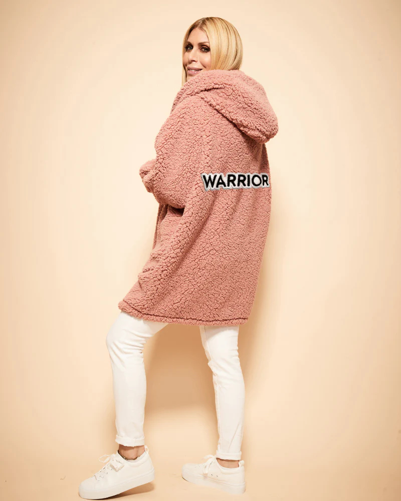 The Warrior Effect™ by Jill Martin Chenille Logo Sherpa Lounger Jacket - Image 2
