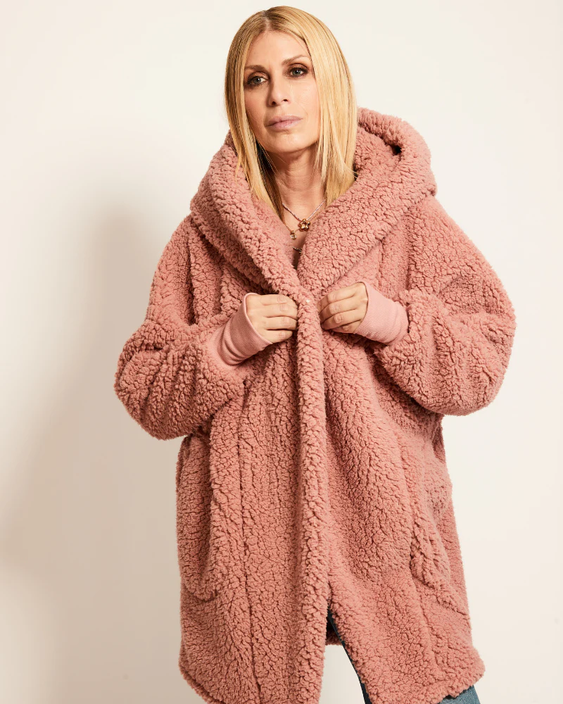 The Warrior Effect™ by Jill Martin Chenille Logo Sherpa Lounger Jacket - Image 3