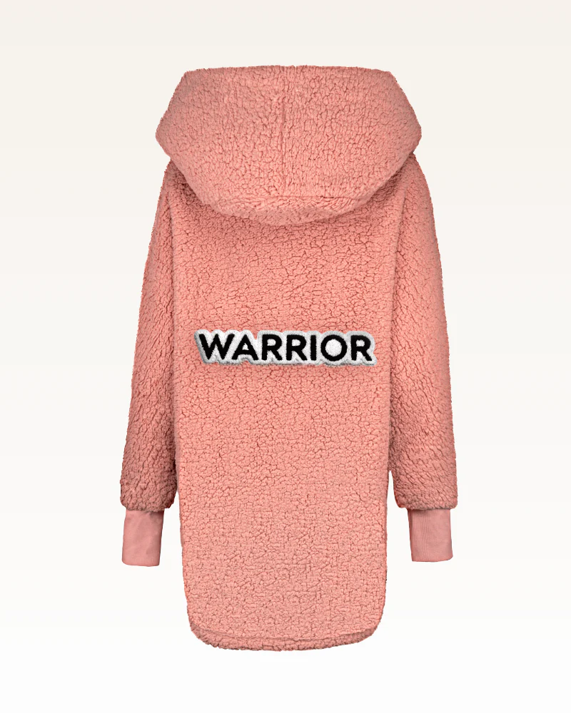 The Warrior Effect™ by Jill Martin Chenille Logo Sherpa Lounger Jacket - Image 5