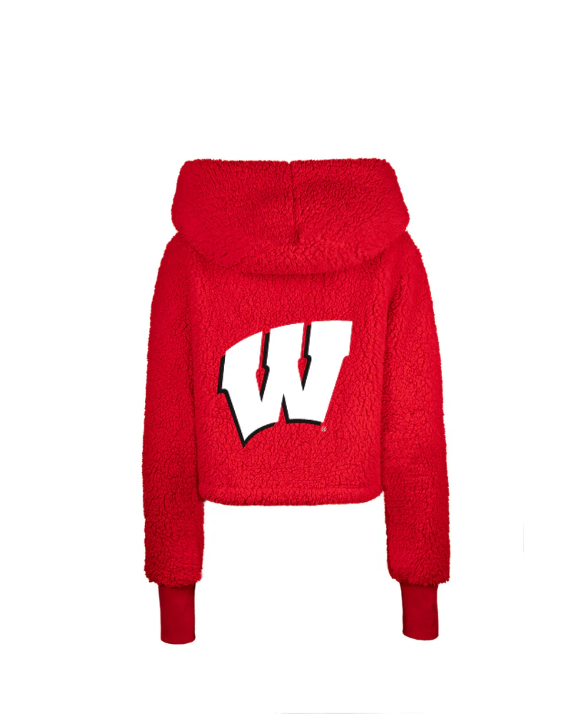 University of Wisconsin Logo Cropped Sherpa Lounger Jacket
