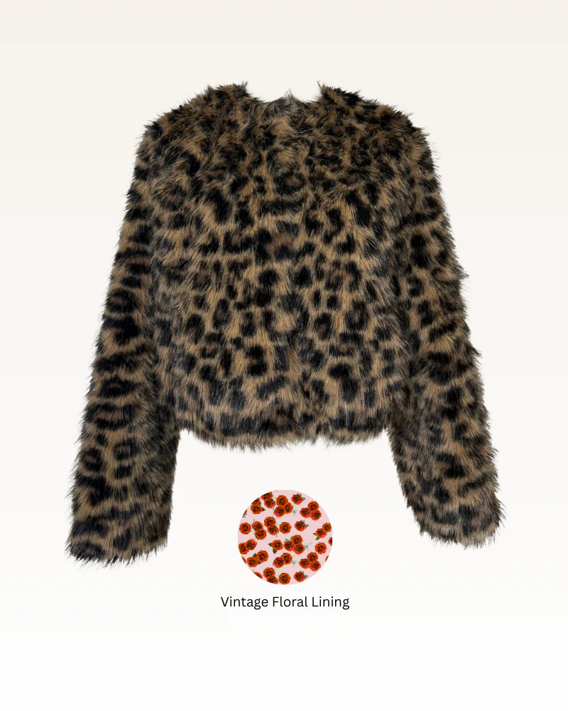 Faux Fur (Vintage Floral Lined) Jacket - Image 5