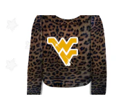 West Virginia University Bedazzled Faux Fur Jacket