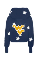 West Virginia University Bedazzled Logo Cropped Sherpa Lounger Jacket