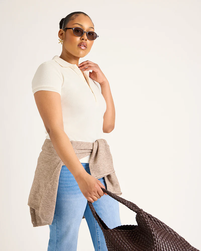 Women's Terry Polo - White - Image 7