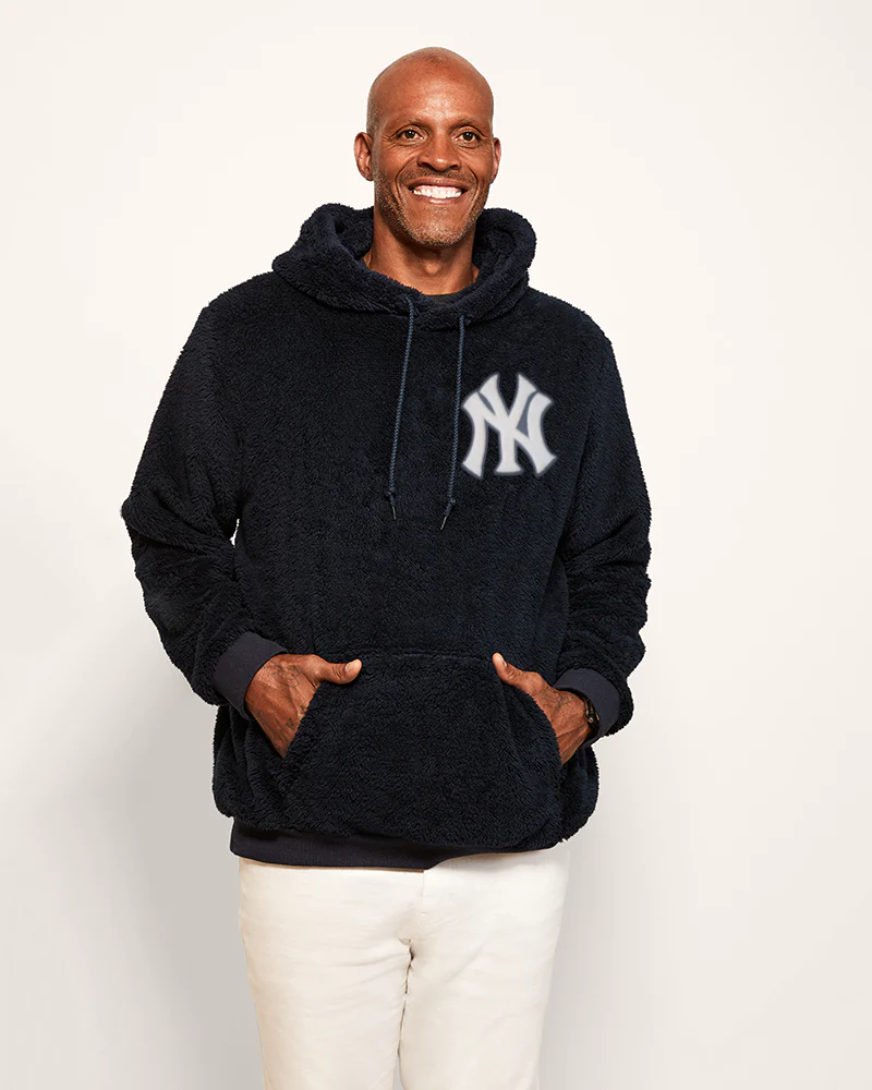 New York Yankees Chenille Logo Sherpa Hoodie